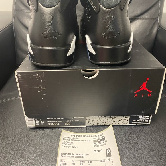 Nike Air Jordan 6 Black Cat size 9 pre owned - Picture 8 of 8